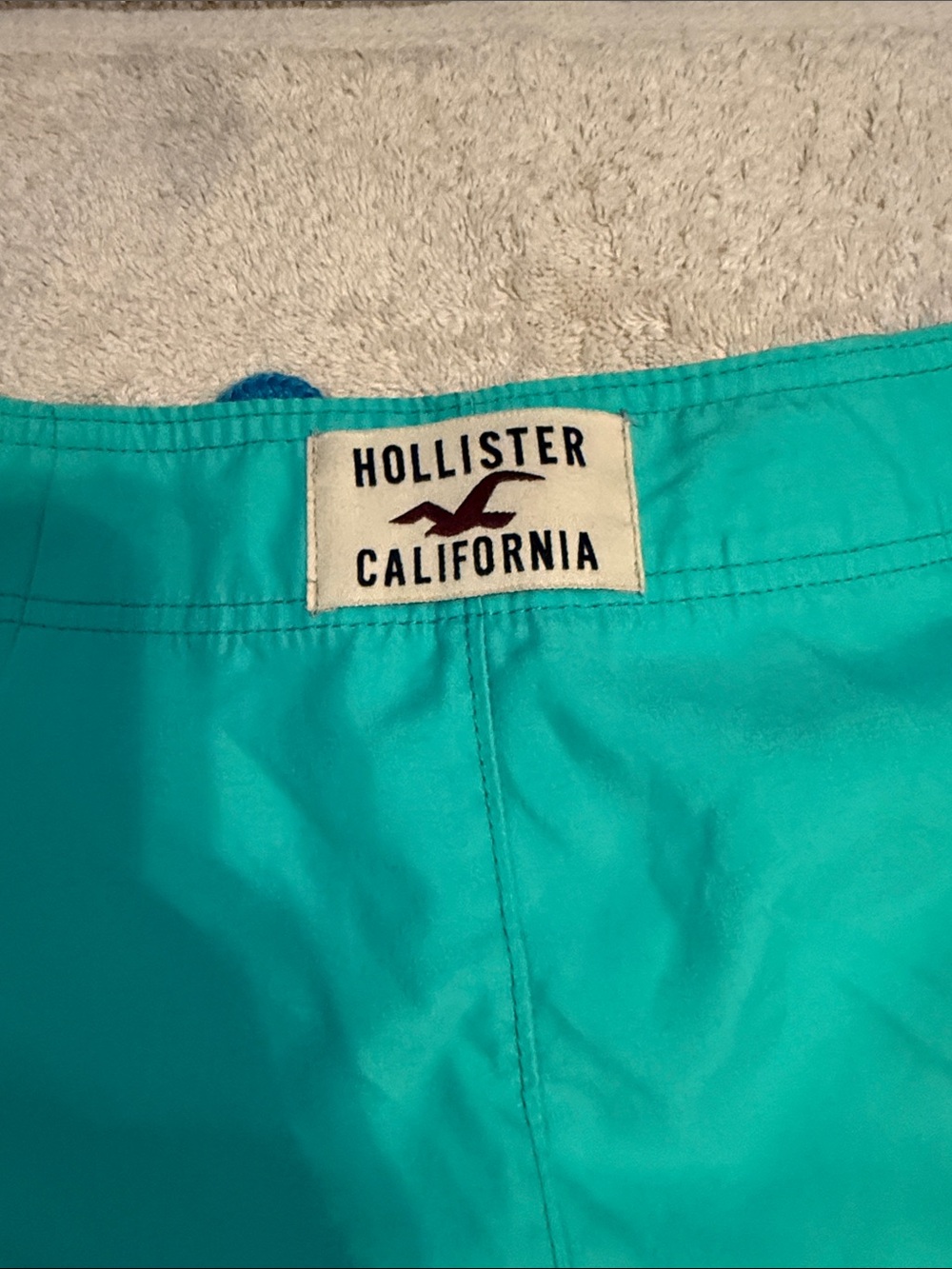 Hollister Teal Green Men's Swim Board Shorts with Cargo Pocket - Picture 6 of 6